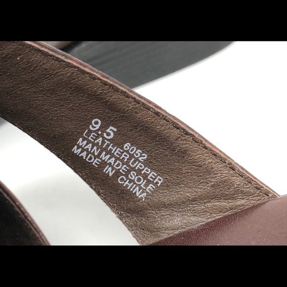 MINNETONKA 6052 Brown Leather Mules - Picture 8 of 8